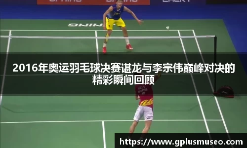 2016年奥运羽毛球决赛谌龙与李宗伟巅峰对决的精彩瞬间回顾